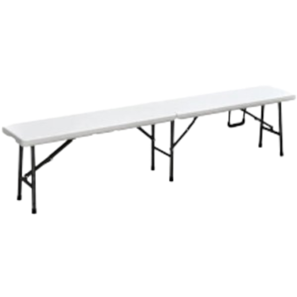 Banc PVC blanc 1.83m